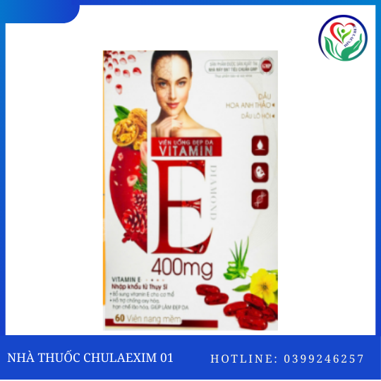 VIÊN UỐNG ĐẸP DA VITAMIN E DIAMOND 400MG