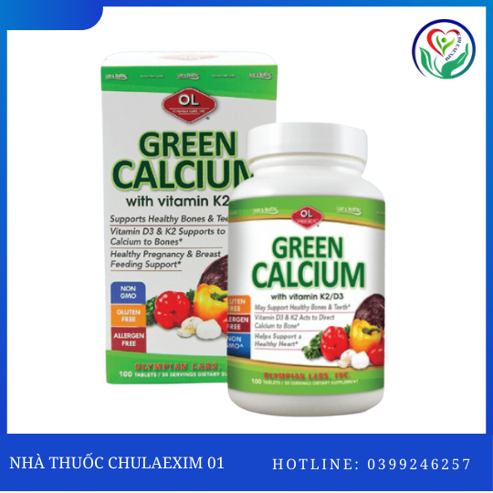 OLYMPIAN LABS GREEN CALCIUM (HỘP 100V)