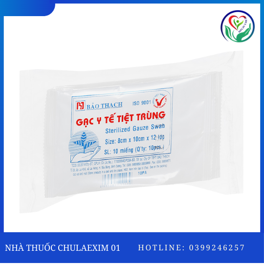 GẠC Y TẾ 8 CM X 10 CM X 12 LỚP