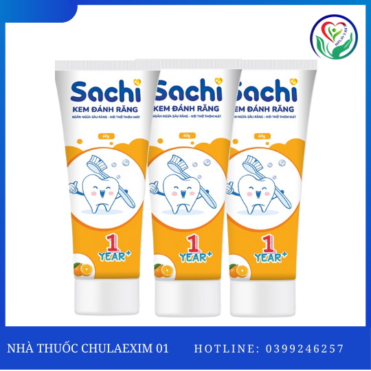 Kem đánh răng trẻ em Sachi hương Cam