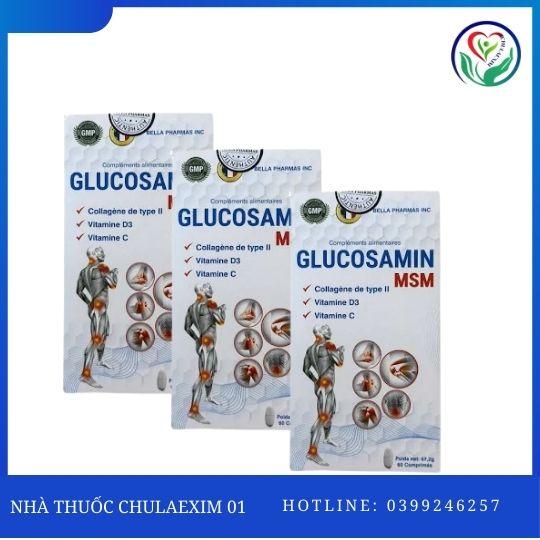 Glucosamin MSM – Giúp Phục Hồi Và Tái Tạo Các Mô Sụn Khớp (Hộp 60 viên)