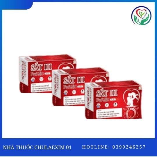 VIÊN UỐNG SẮT III FEFOLIC A.N (HỘP 30 VIÊN)