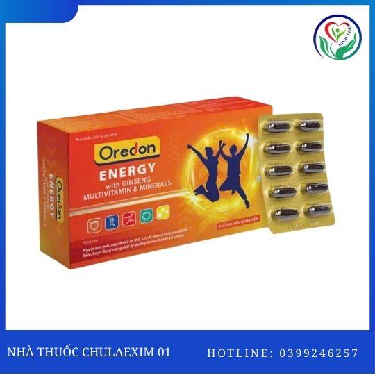 TPBVSK OREDON ENERGY WITH GINSENG MULTIVITAMIN & MINERALS (HỘP 3 VỈ X 10 VIÊN)