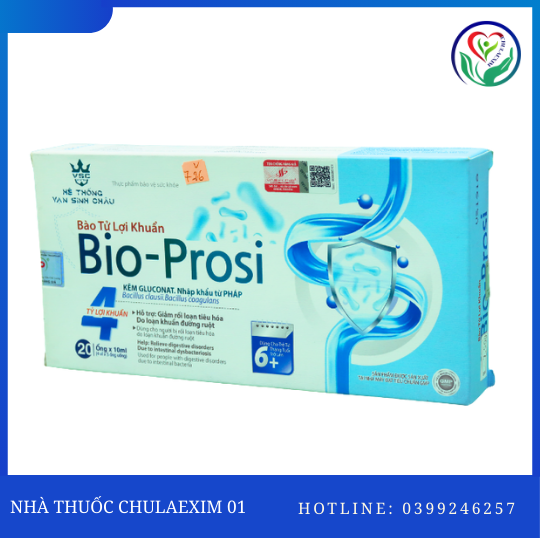 TPBVSK BÀO TỬ LỢI KHUẨN BIO - PROSI (HỘP 20 ỐNG X 10ML) - HỖ TRỢ GIẢM RỐI LOẠN TIÊU HÓA