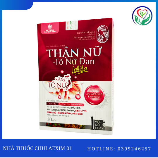 TPBVSK THẬN NỮ - TỐ NỮ ĐAN LOLITA (HỘP 30 VIÊN) HỖ TRỢ GIẢM BỐC HỎA VÀ CÁC TRIỆU CHỨNG TIỀN MÃN KINH