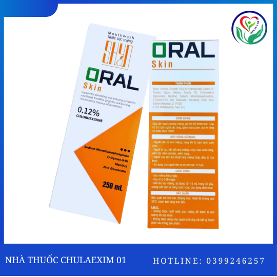 NƯỚC SÚC MIỆNG ORALN SKIN (HỘP 1 CHAI 250ML) - HỖ TRỢ NGĂN NGỪA CÁC BỆNH RĂNG MIỆNG
