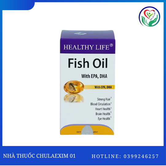 VIÊN DẦU CÁ HEALTHY LIFE OMEGA 3 HỖ TRỢ NÃO, MẮT VÀ TIM MẠCH (HỘP 100 VIÊN)
